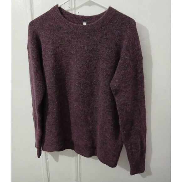 Babaton womens small alpaca merino soft wool Heather purple drop sleeve sweater - Picture 2 of 8